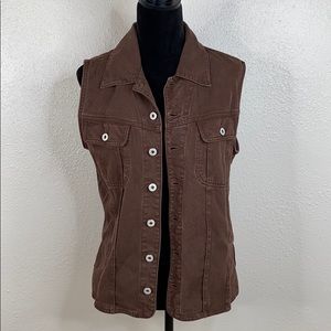 For joseph Trendy brown denim vest